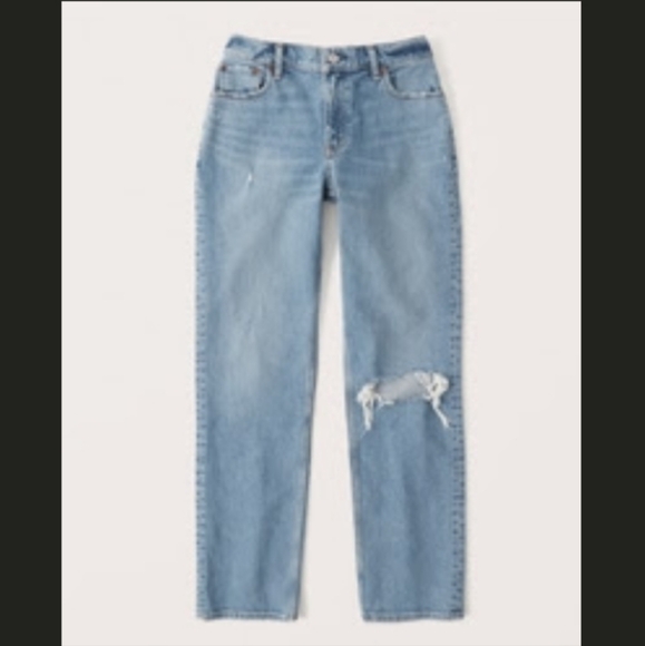 Abercrombie & Fitch Blue Distressed Women Jeans - Picture 4 of 5